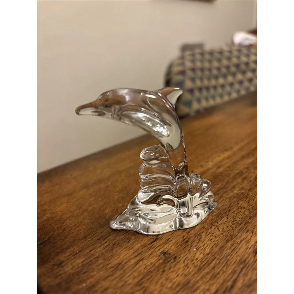 Lenox Clear Full Lead Crystal Dolphin Collectable Figurine
